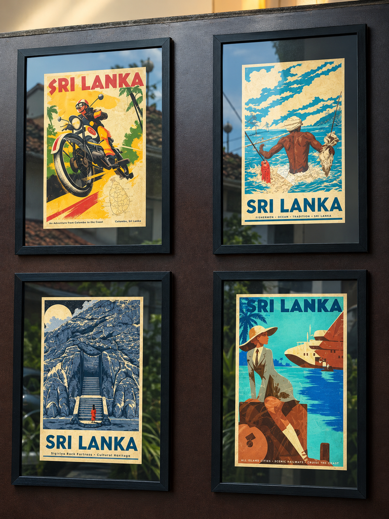 vintage sri lanka travel poster gallery